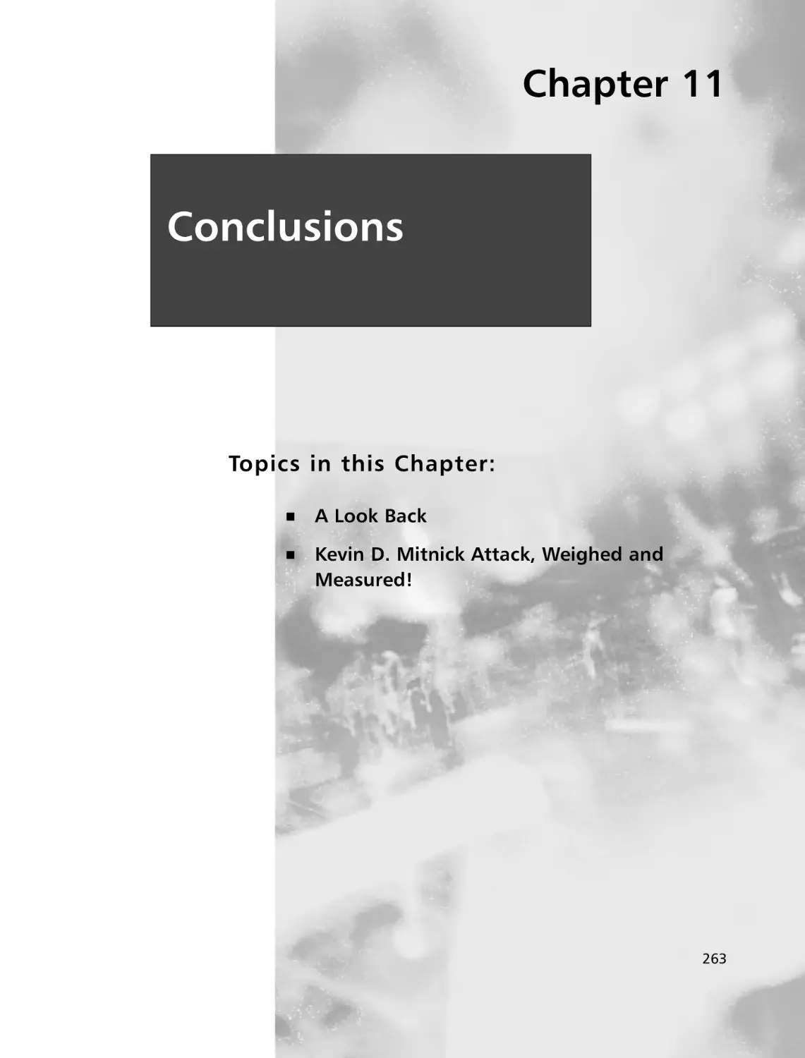 Chapter 11 Conclusions