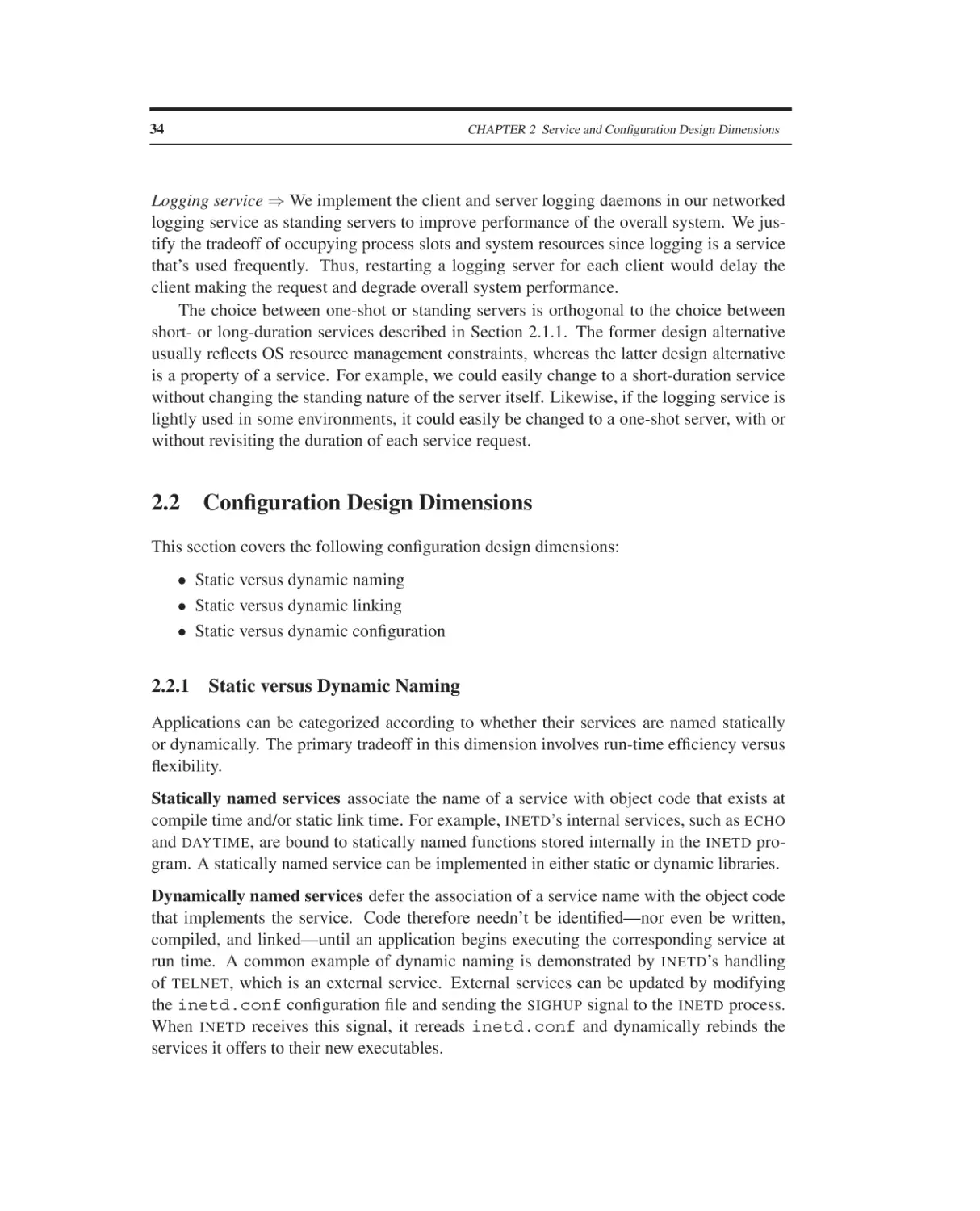 2.2 Configuration Design Dimensions