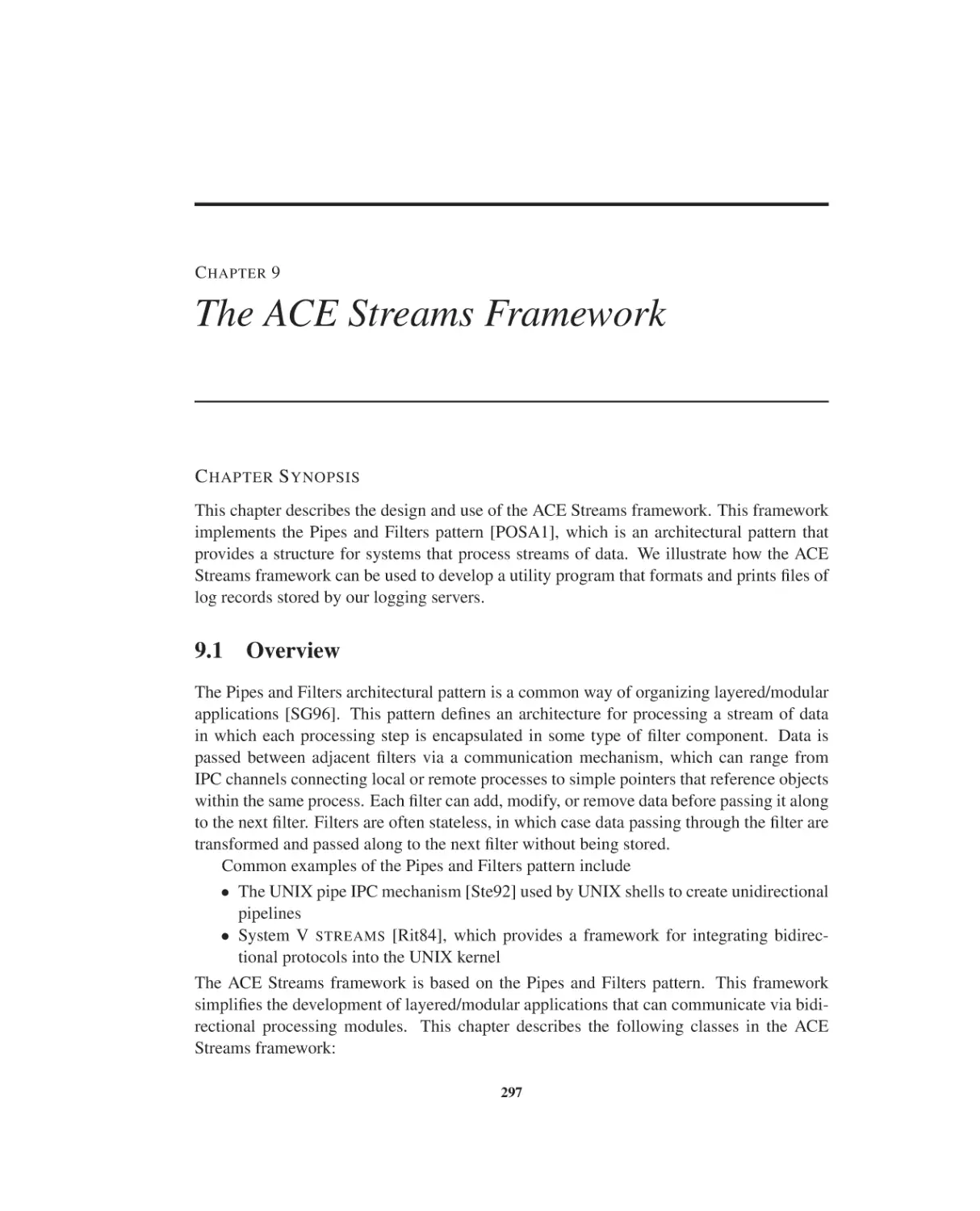 Chapter 9 The ACE Streams Framework
9.1 Overview