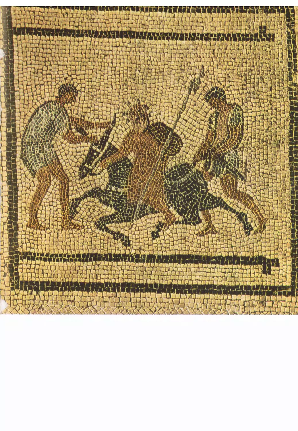 Силен на осле. Мозаика из дома П. Прокула в Помпеях. Неаполь, музей