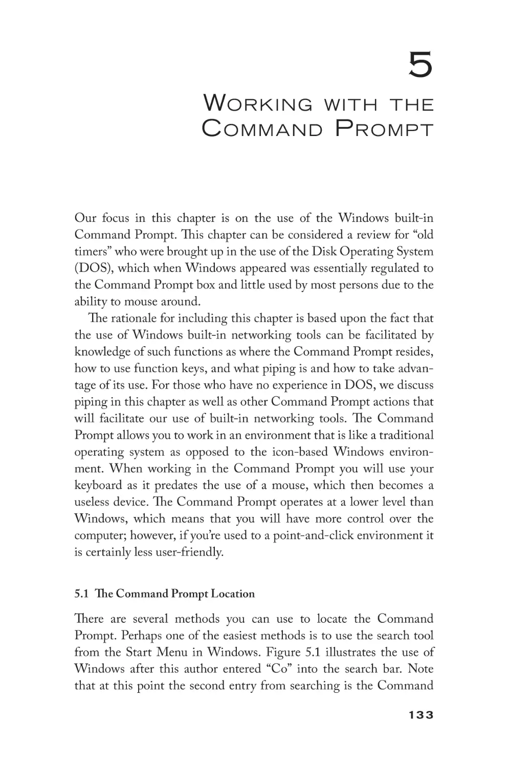 Chapter 5 - Working with the Command Prompt