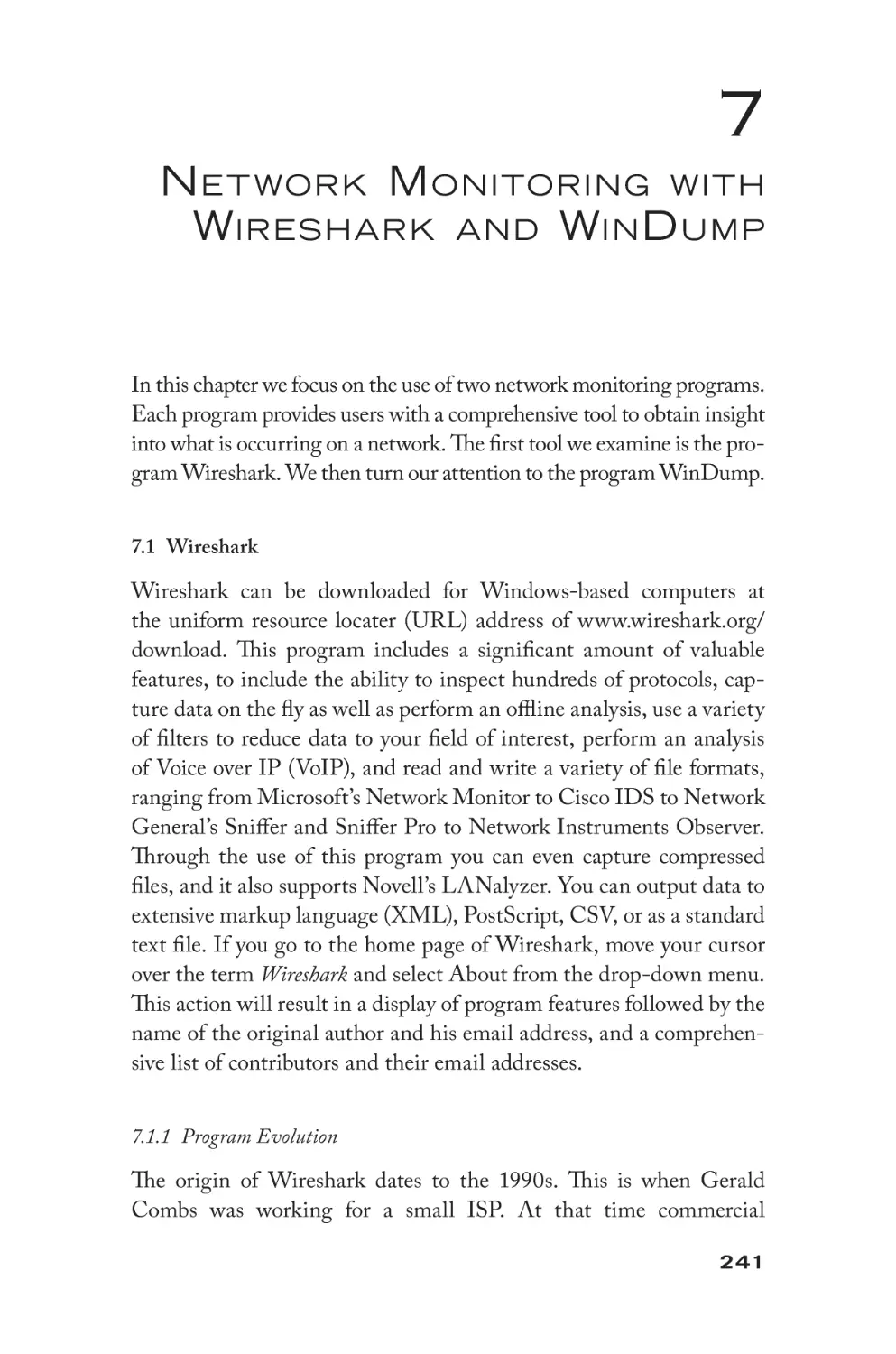 Chapter 7 - Network Monitoring with Wireshark and WinDump