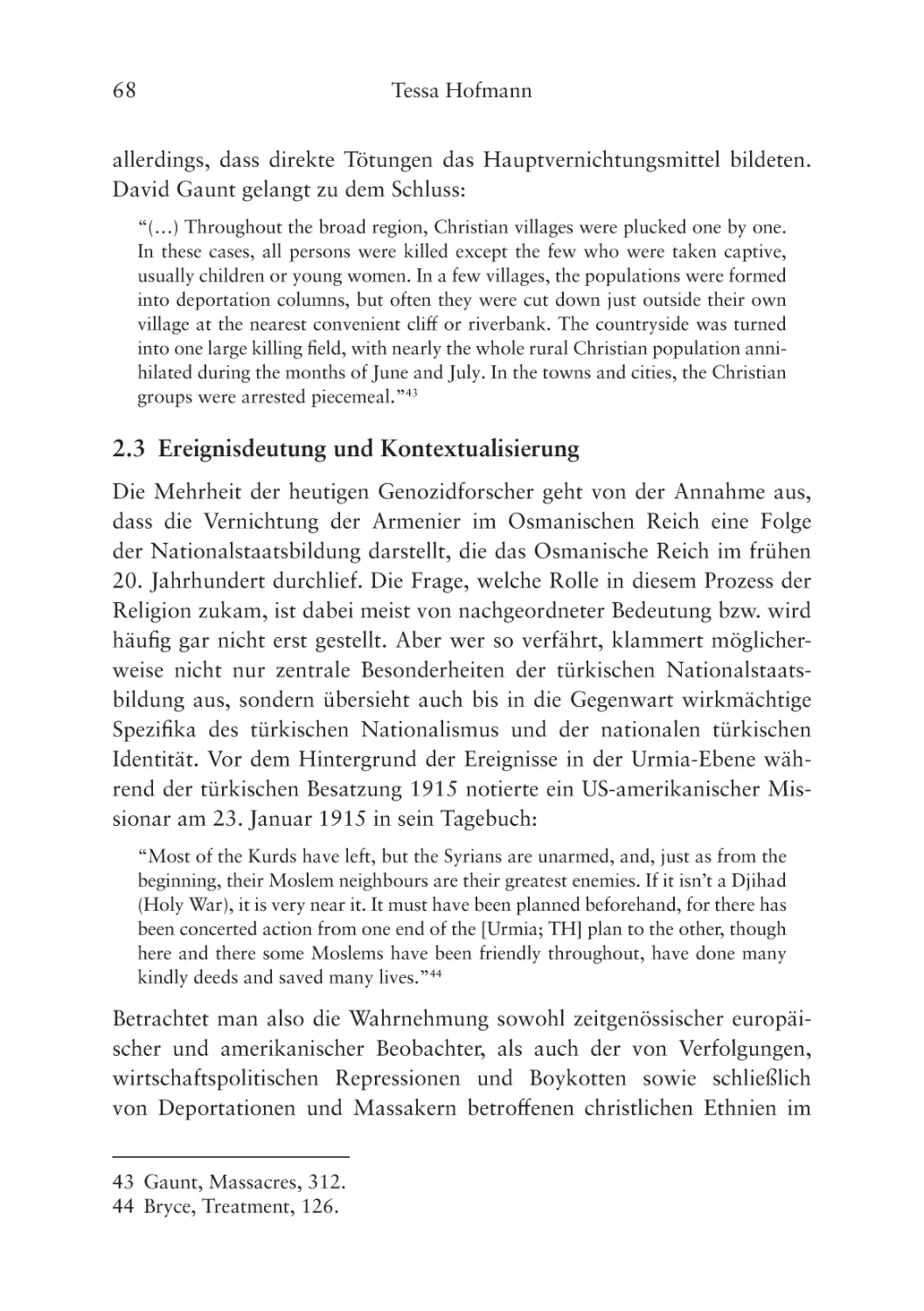 2.3 Ereignisdeutung und Kontextualisierung