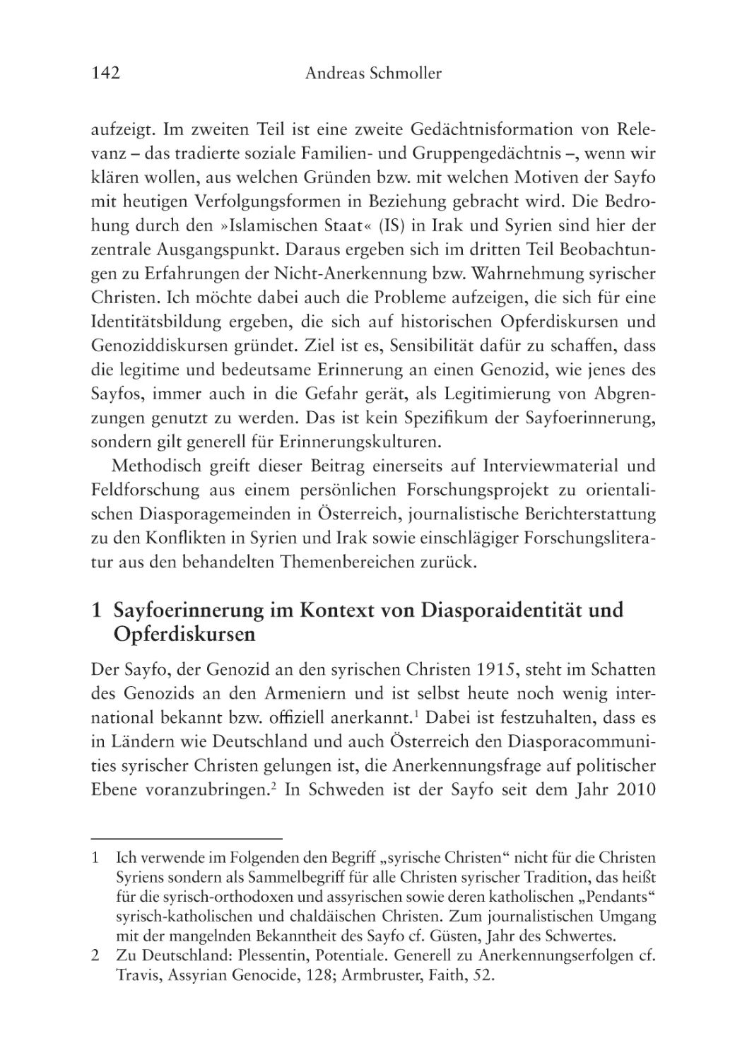 1 Sayfoerinnerung im Kontext von Diasporaidentität und Opferdiskursen