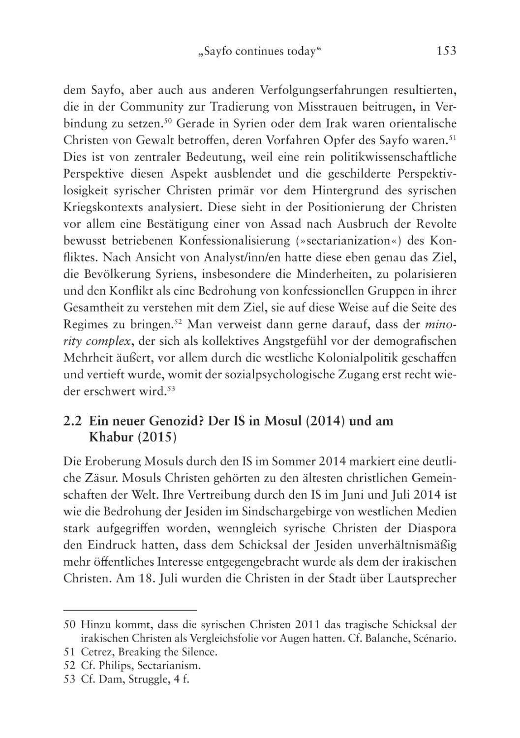 2.2 Ein neuer Genozid? Der IS in Mosul (2014) und am Khabur (2015)