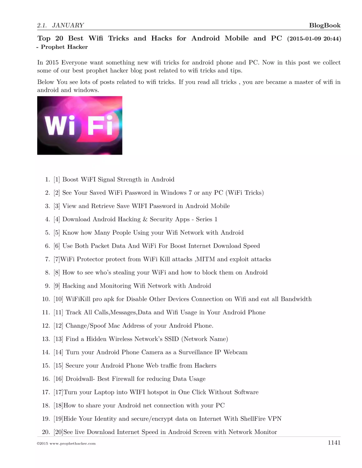 Top 20 Best Wifi Tricks and Hacks for Android Mobile and PC (2015-01-09 20