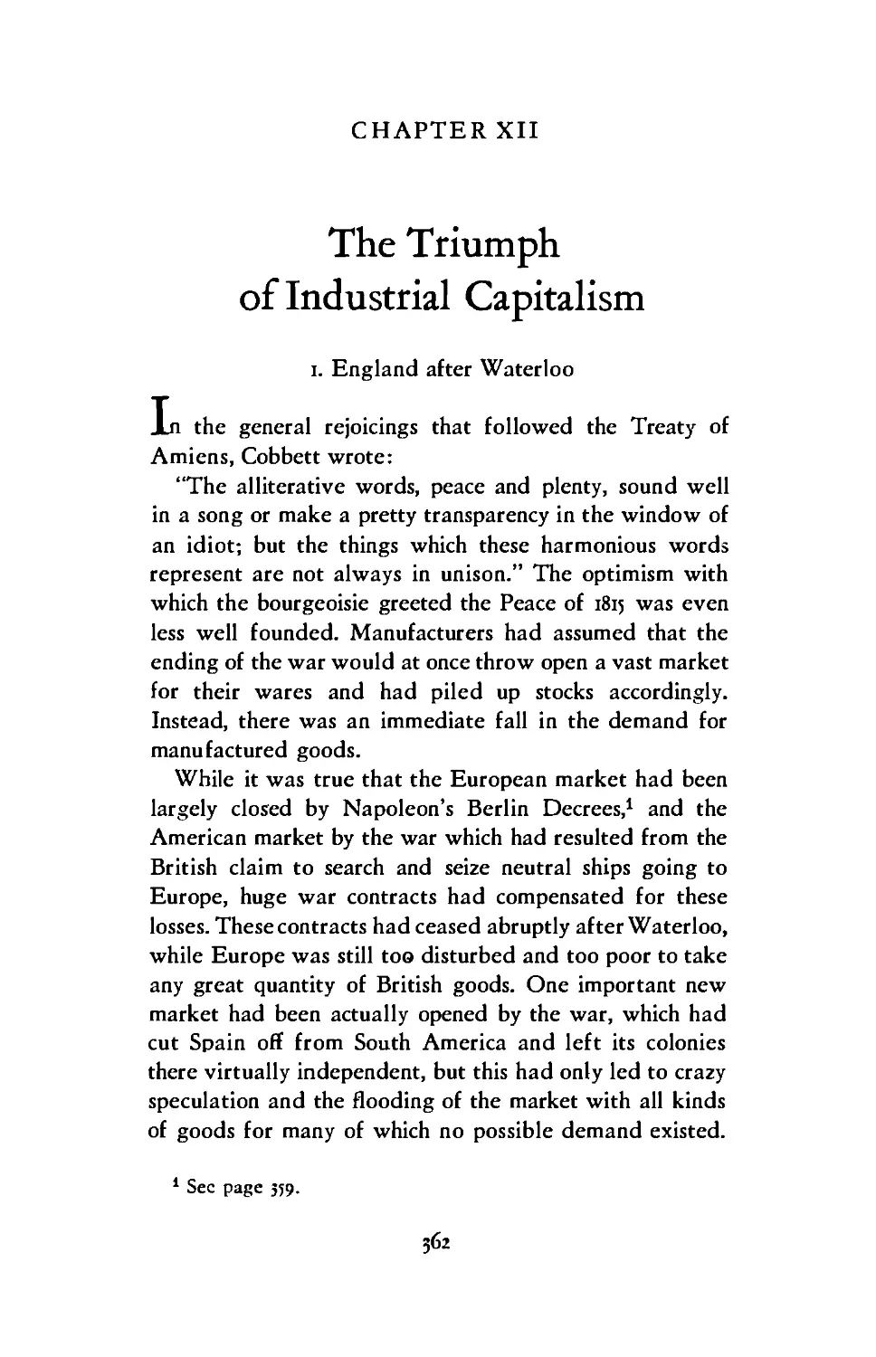 XII The Triumph of Industrial Capitalism
