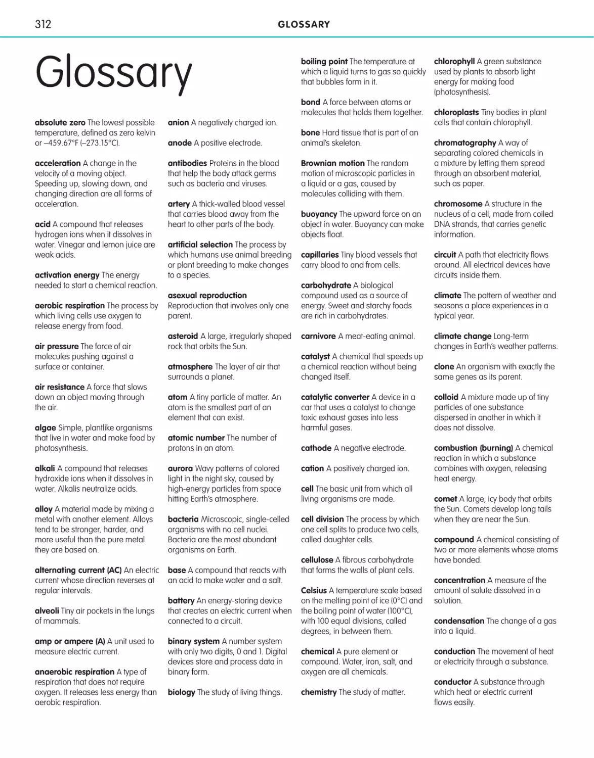 Glossary 312