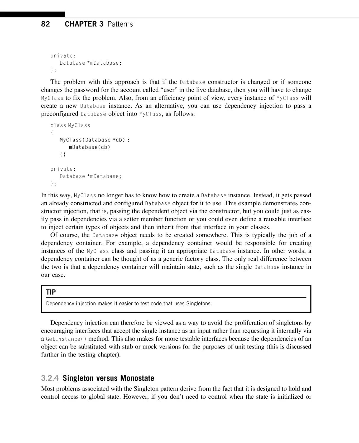 Singleton versus Monostate