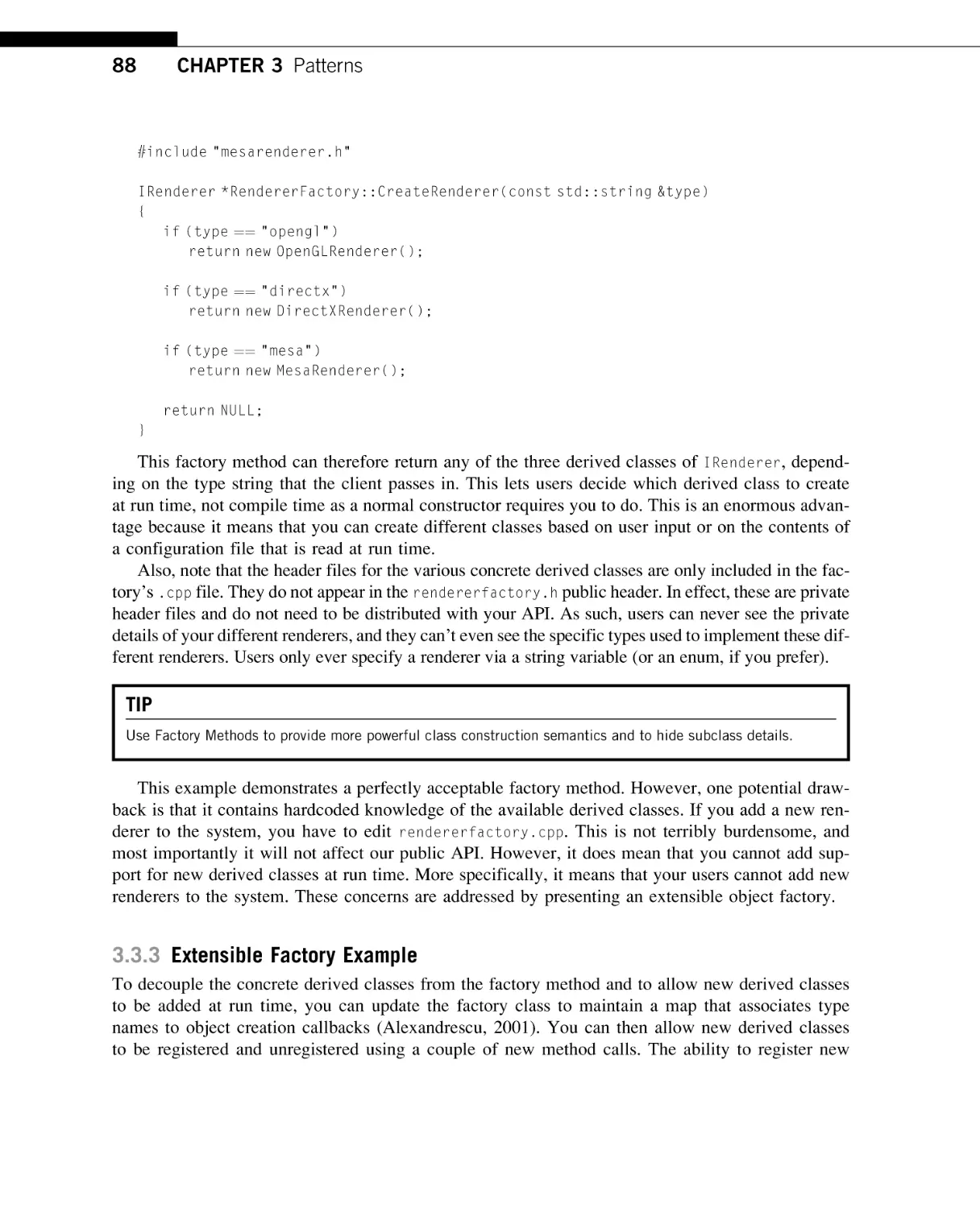 Extensible Factory Example