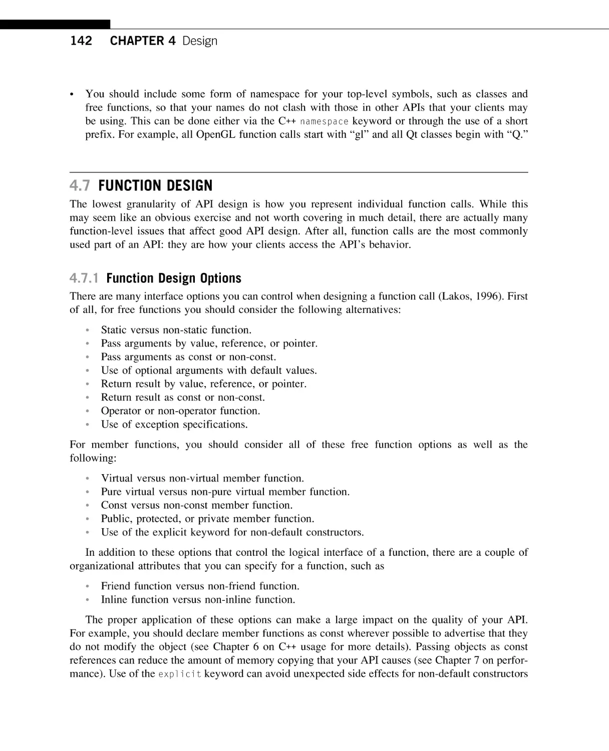 Function Design
Function Design Options