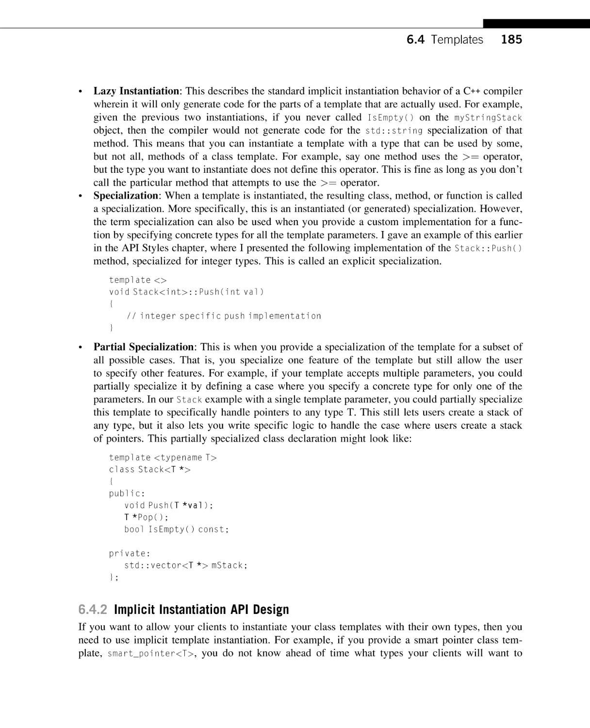 Implicit Instantiation API Design