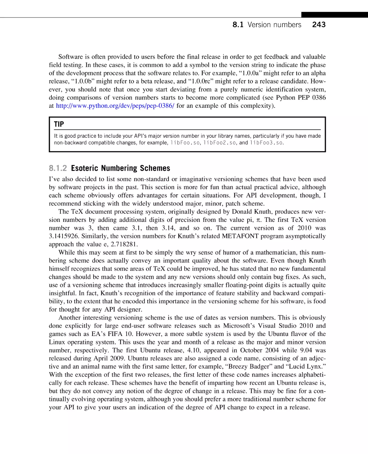 Esoteric Numbering Schemes
Documenting the Interface's Contract