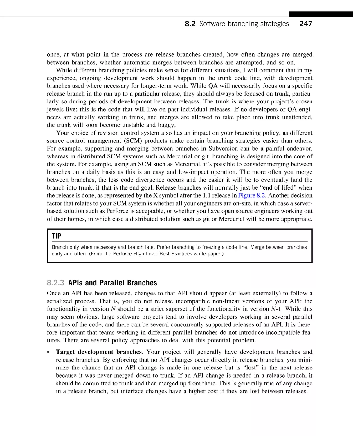 APIs and Parallel Branches