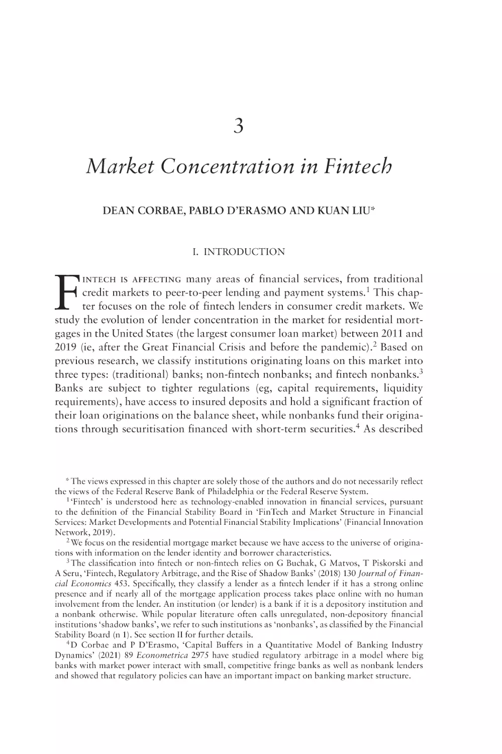 3. Market Concentration in Fintech
I. Introduction