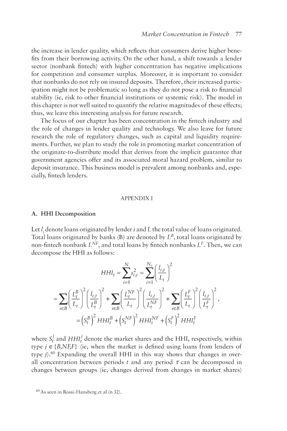 Appendix I