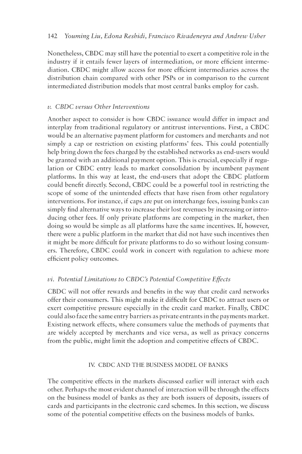 IV. CBDC and the Business Model of Banks