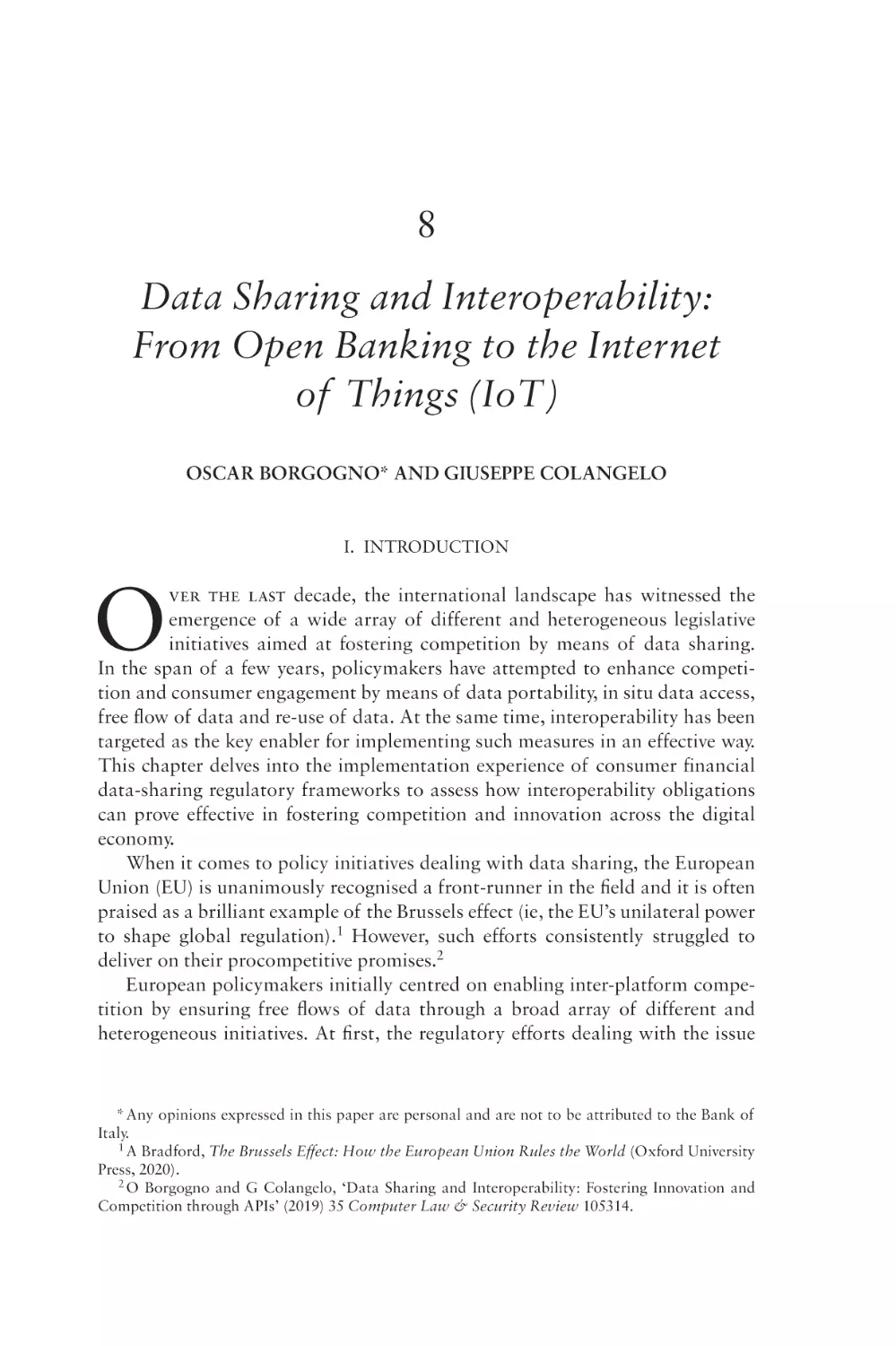 8. Data Sharing and Interoperability
I. Introduction