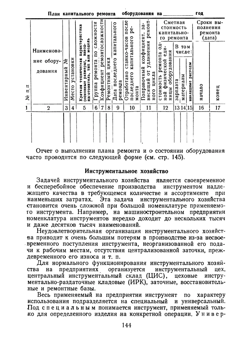 Инструментальное хозяйство