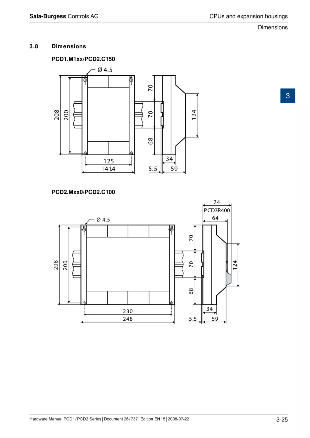 3.8	Dimensions