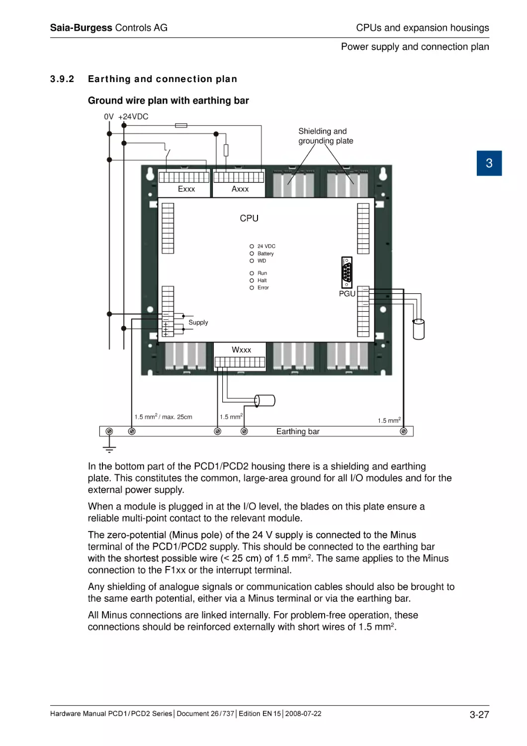 3.9.2	Earthing and connection plan