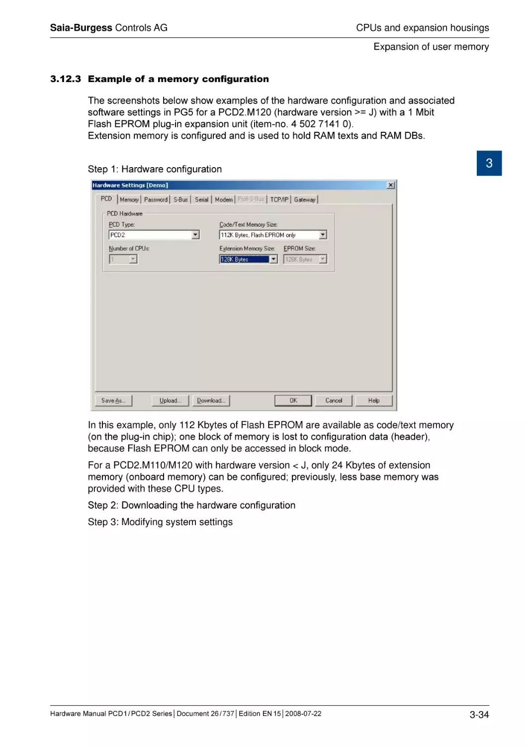 3.12.3	Example of a memory configuration