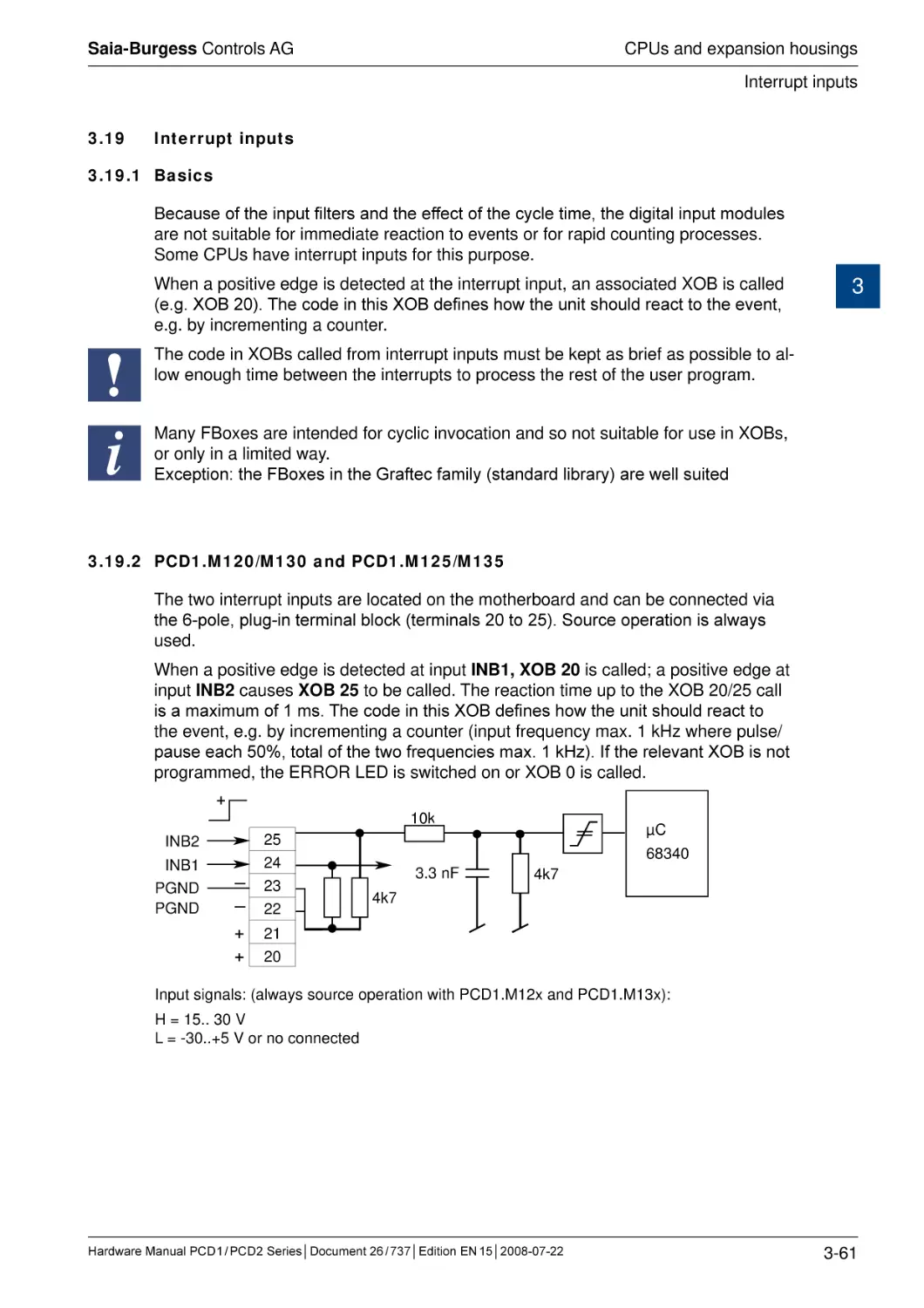 3.19	Interrupt inputs
3.19.1	Basics
3.19.2	PCD1.M120/M130 and PCD1.M125/M135