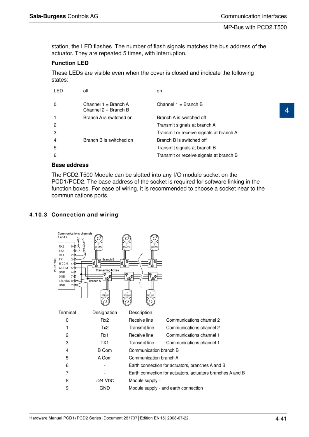 4.10.3	Connection and wiring