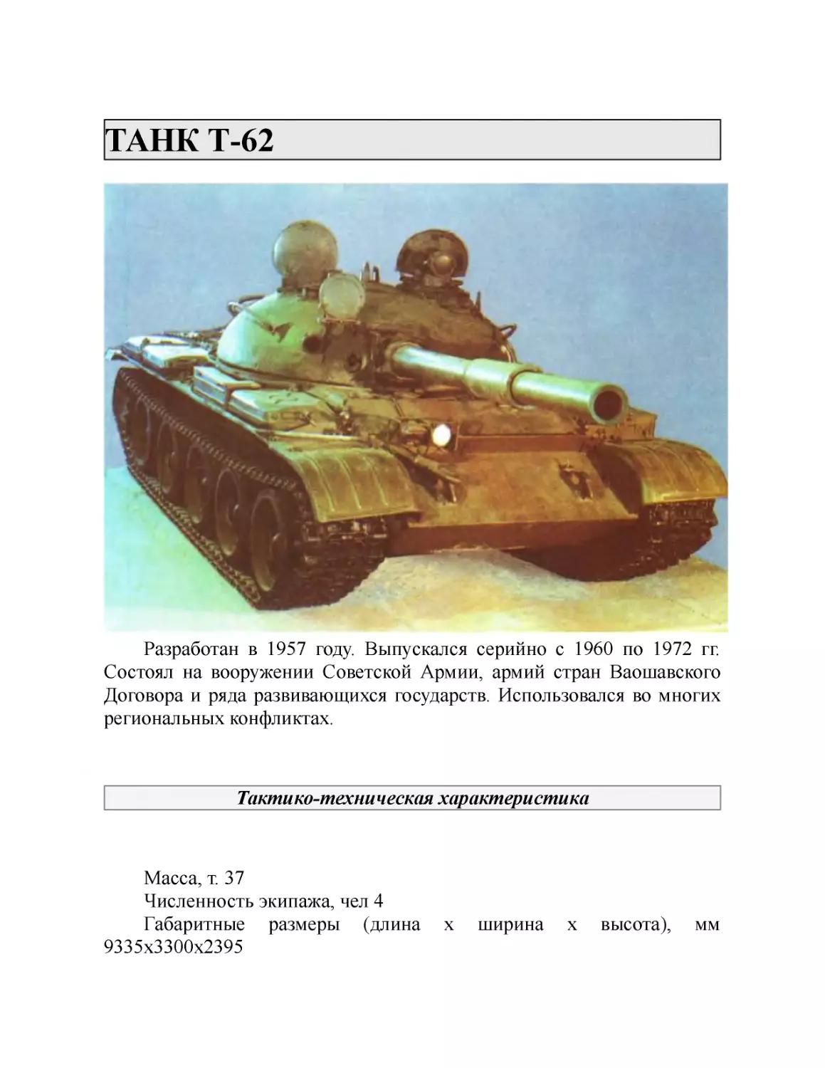 ТАНК Т-62