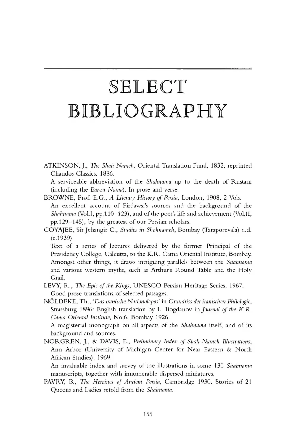 Select Bibliography