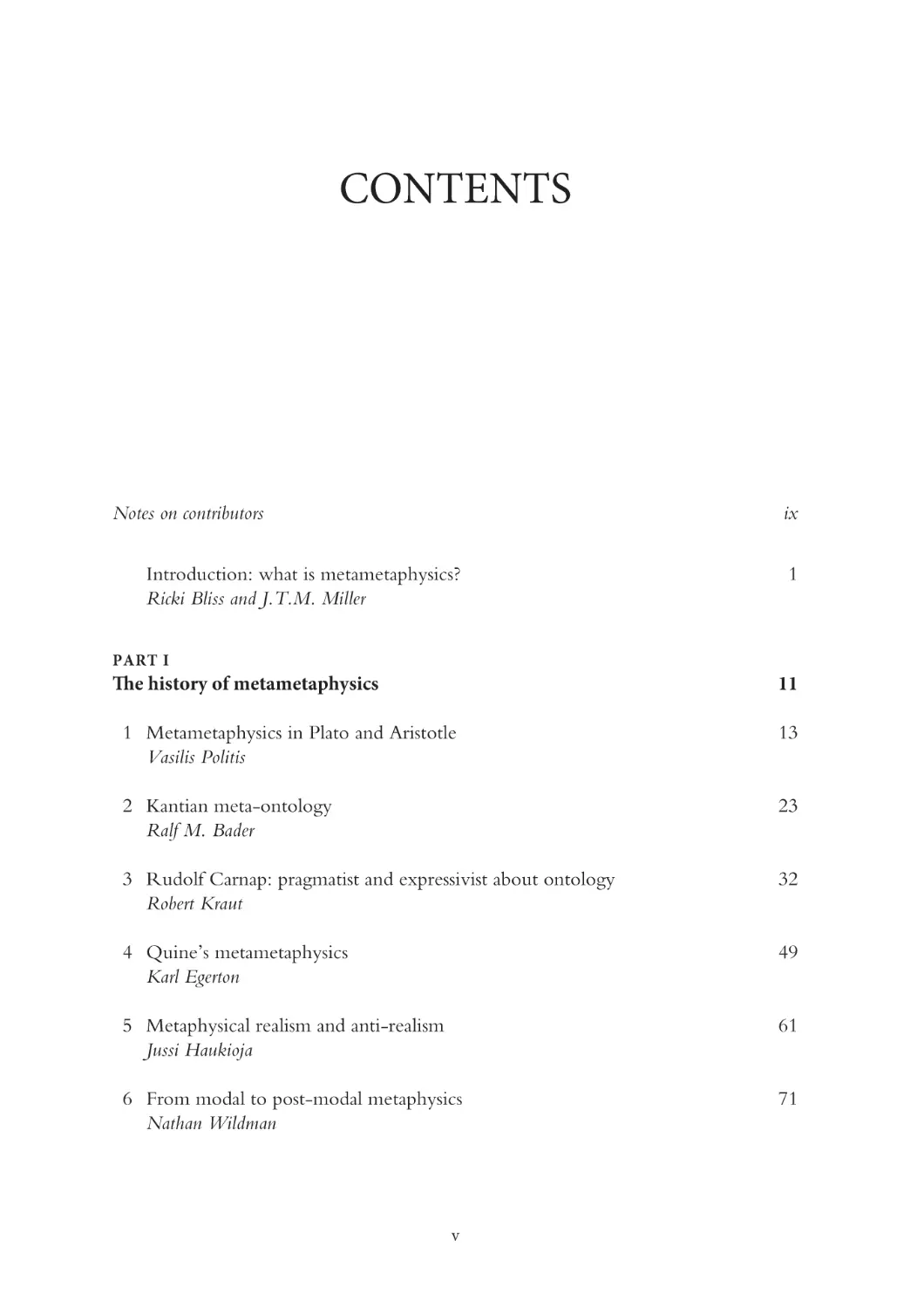 Table of Contents