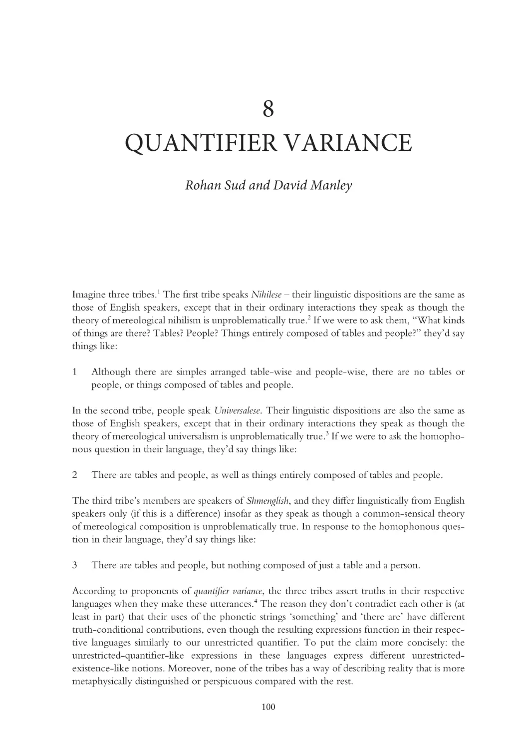 8 Quantifier variance