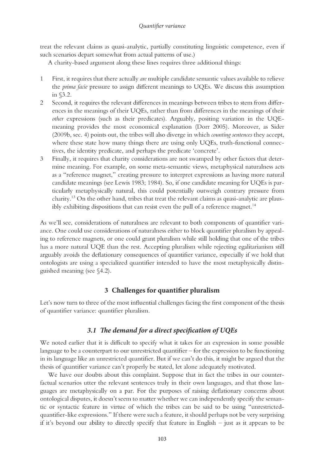 3 Challenges for quantifier pluralism