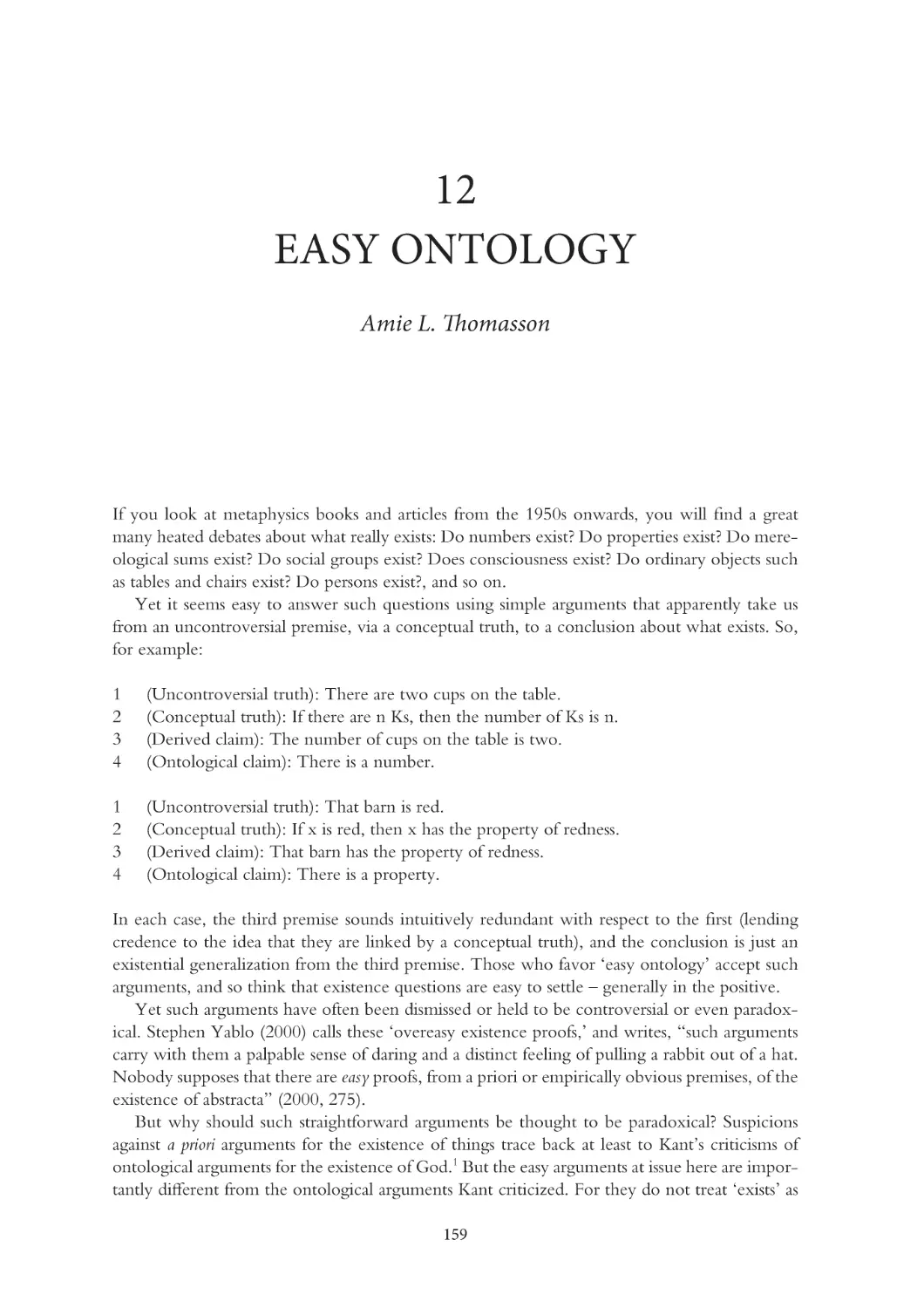 12 Easy ontology