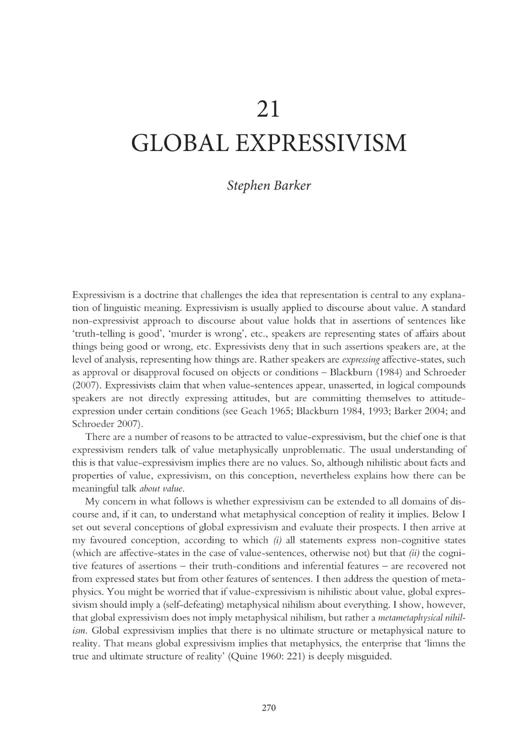 21 Global expressivism