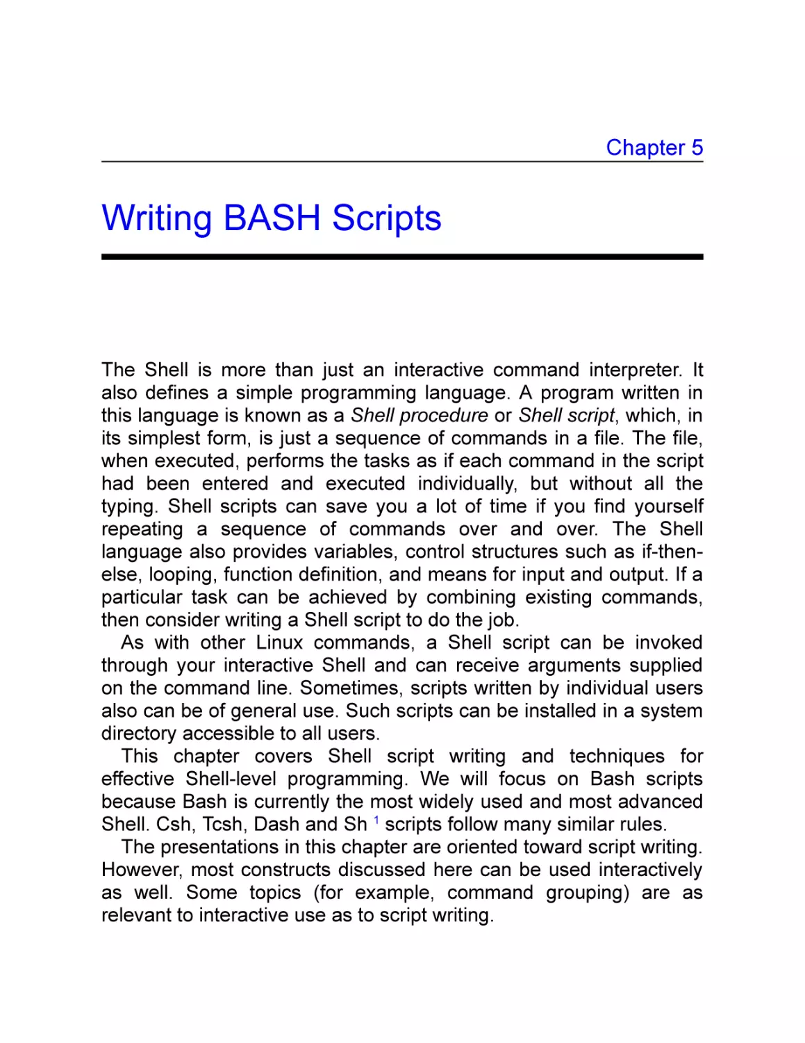 5 Writing BASH Scripts