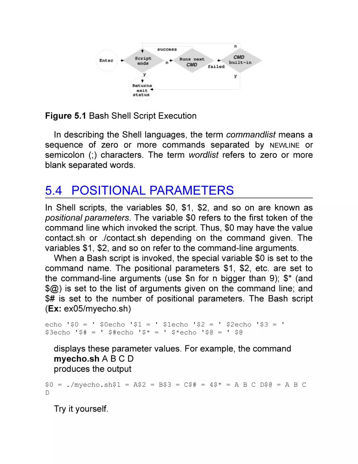5.4 Positional Parameters
