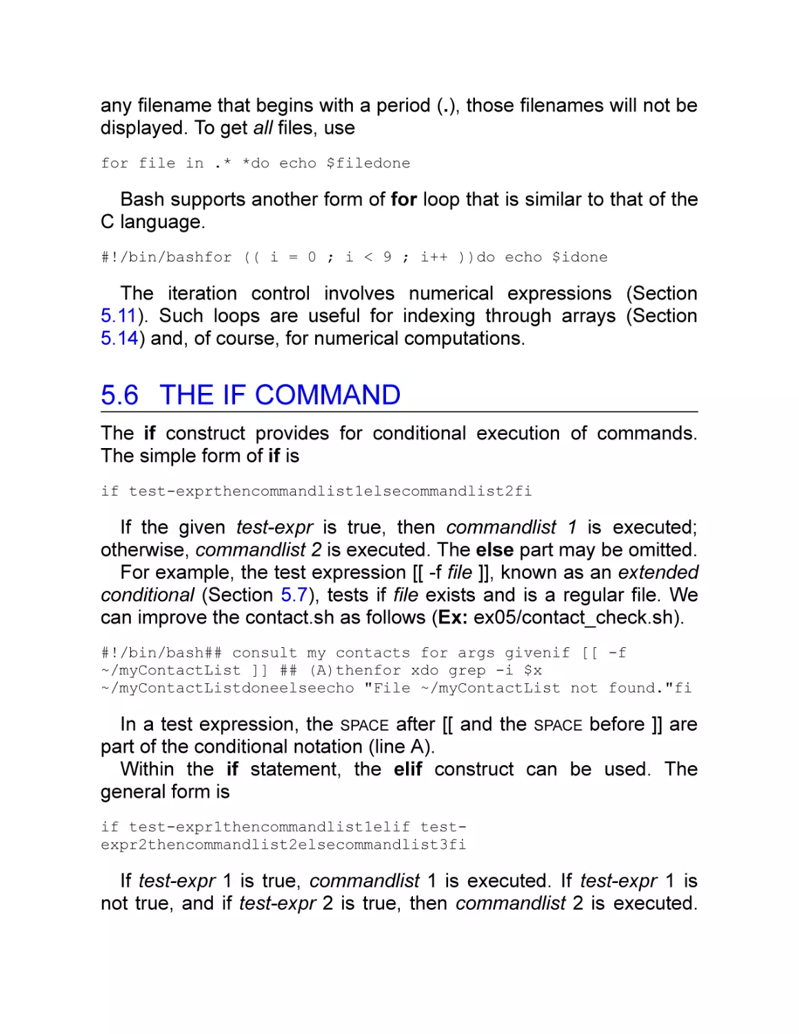 5.6 The if Command