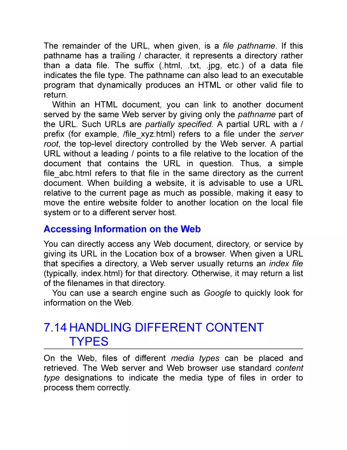 Accessing Information on the Web
7.14 Handling Different Content Types