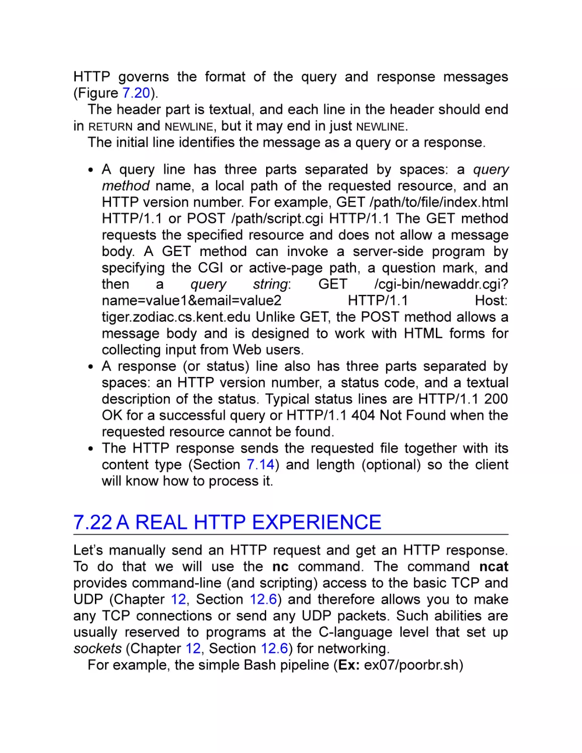 7.22 A Real HTTP Experience