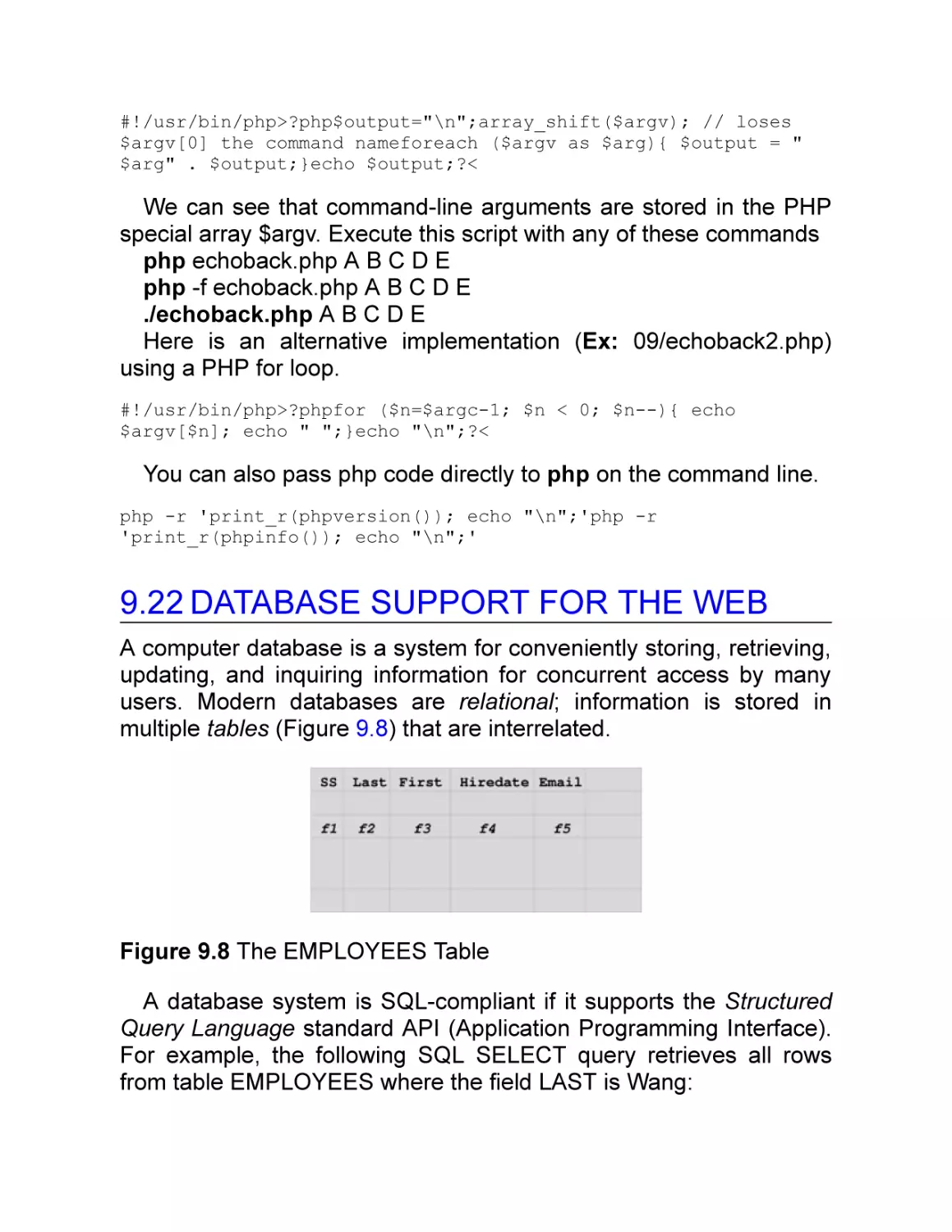 9.22 Database Support for the Web