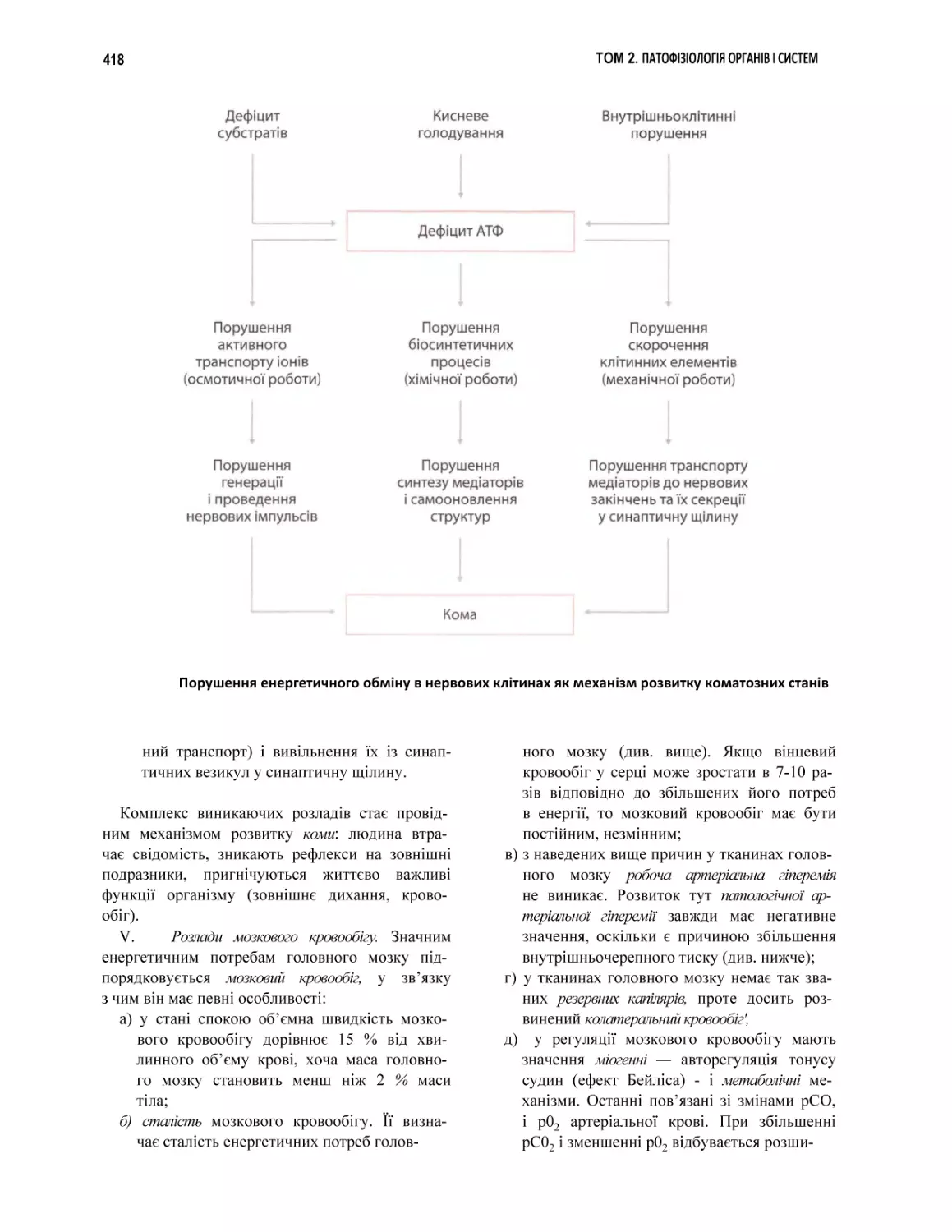 Порушення енергетичного обміну в нервових клітинах як механізм розвитку коматозних станів