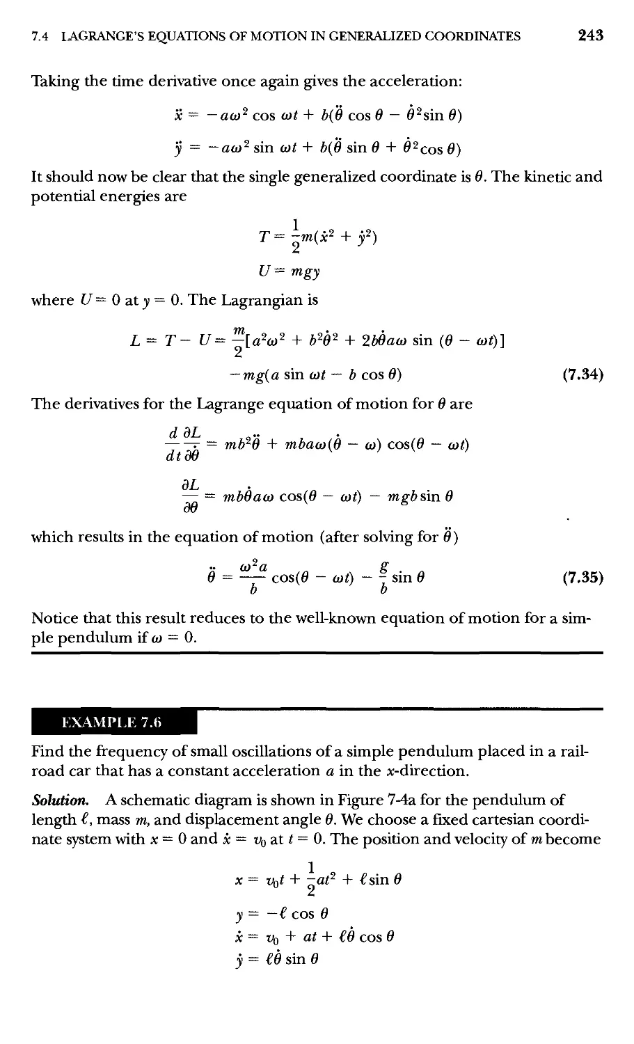 7.7 Essence of Lagrangian Dynamics