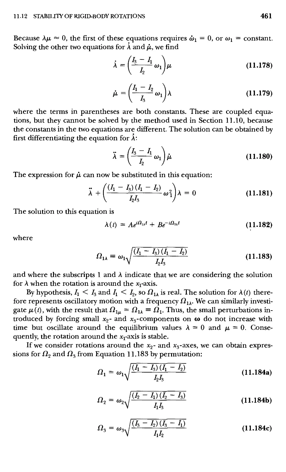 12.4 General Problem of Coupled Oscillations