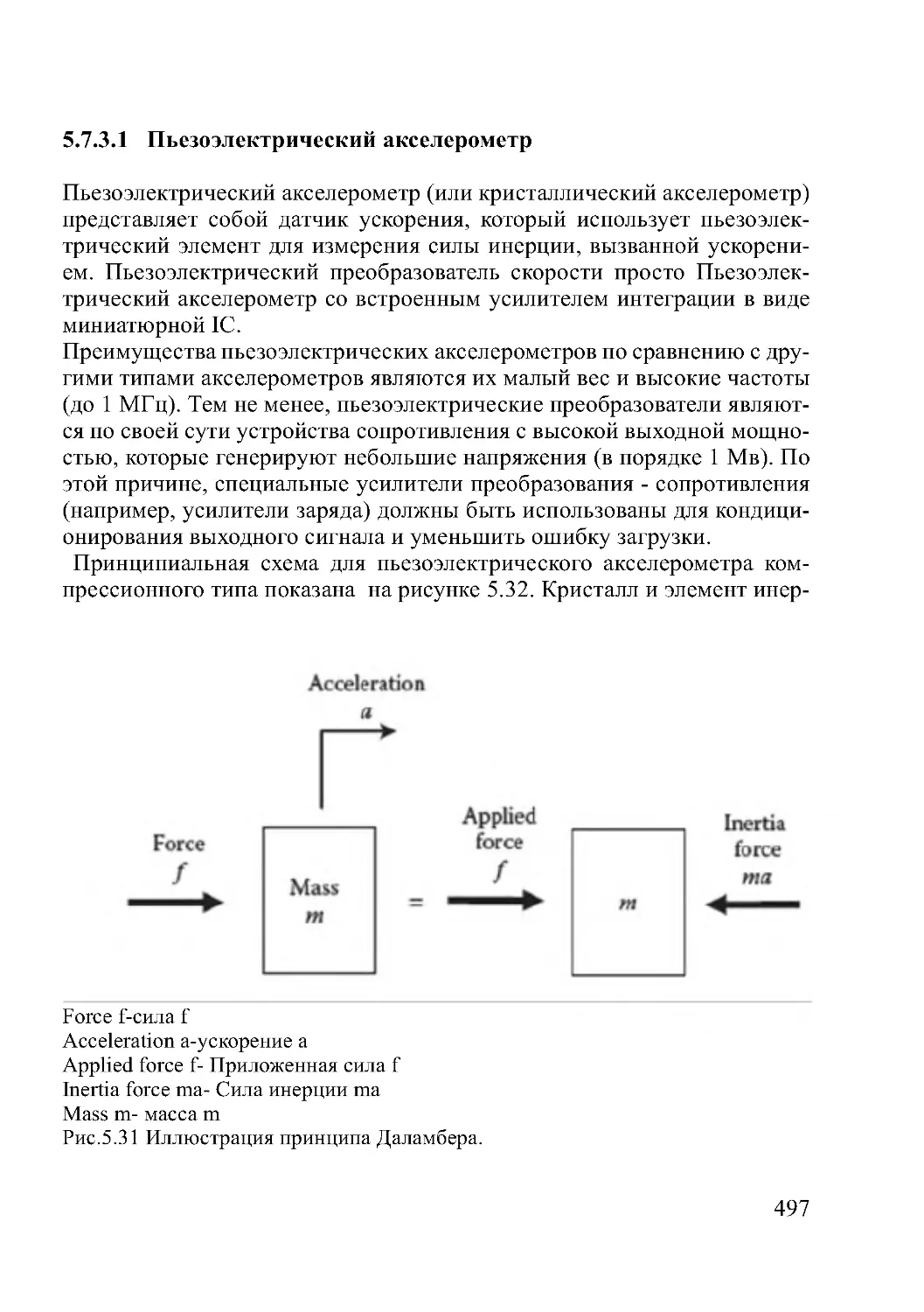 5.7.3.1   Пьезоэлектрический акселерометр