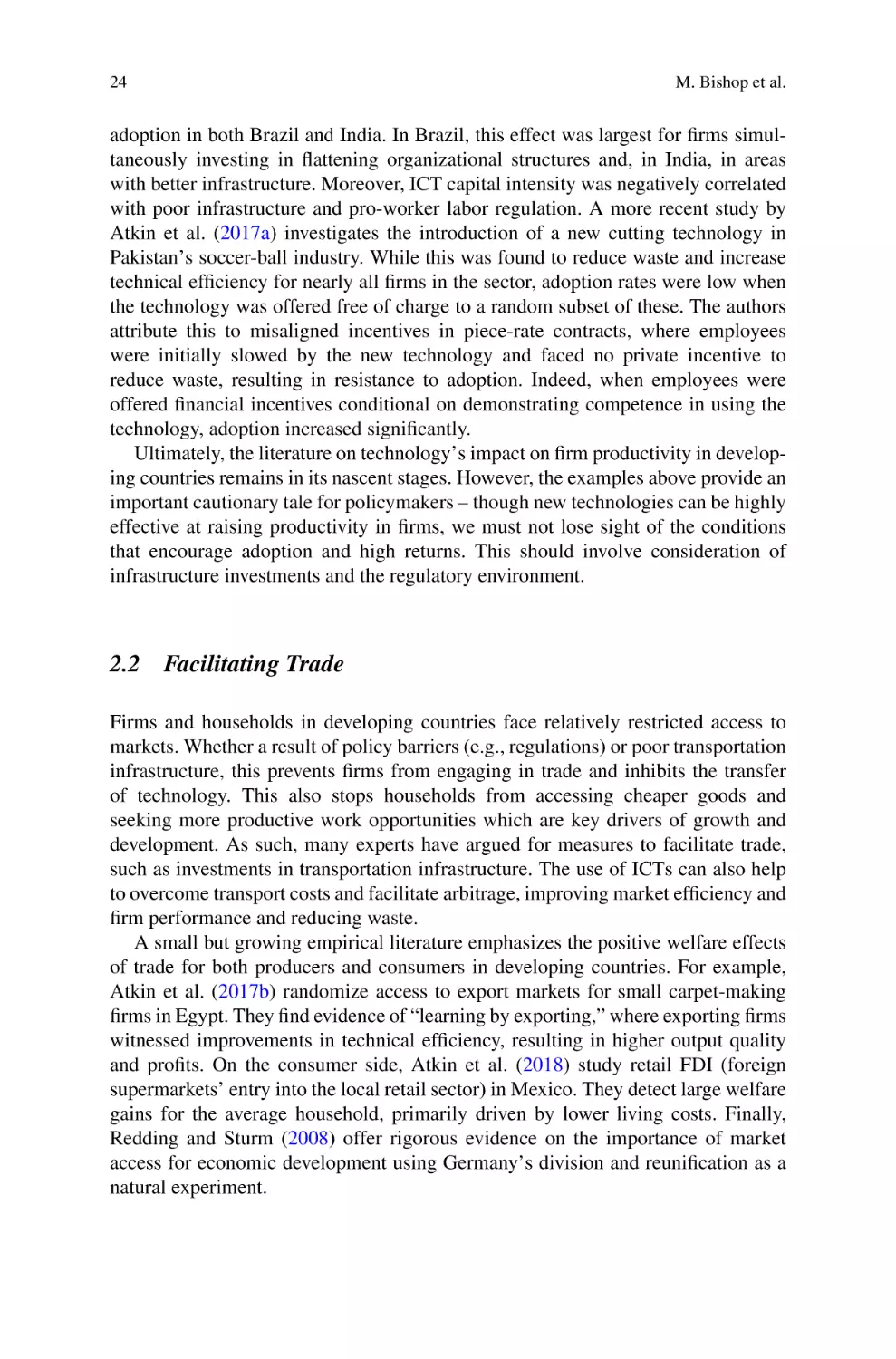 2.2 Facilitating Trade