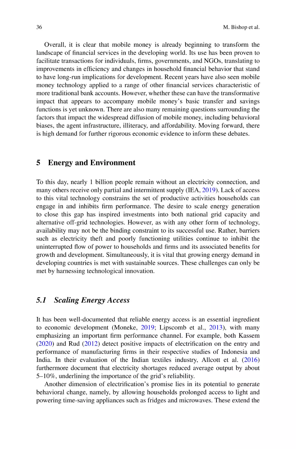 5 Energy and Environment
5.1 Scaling Energy Access