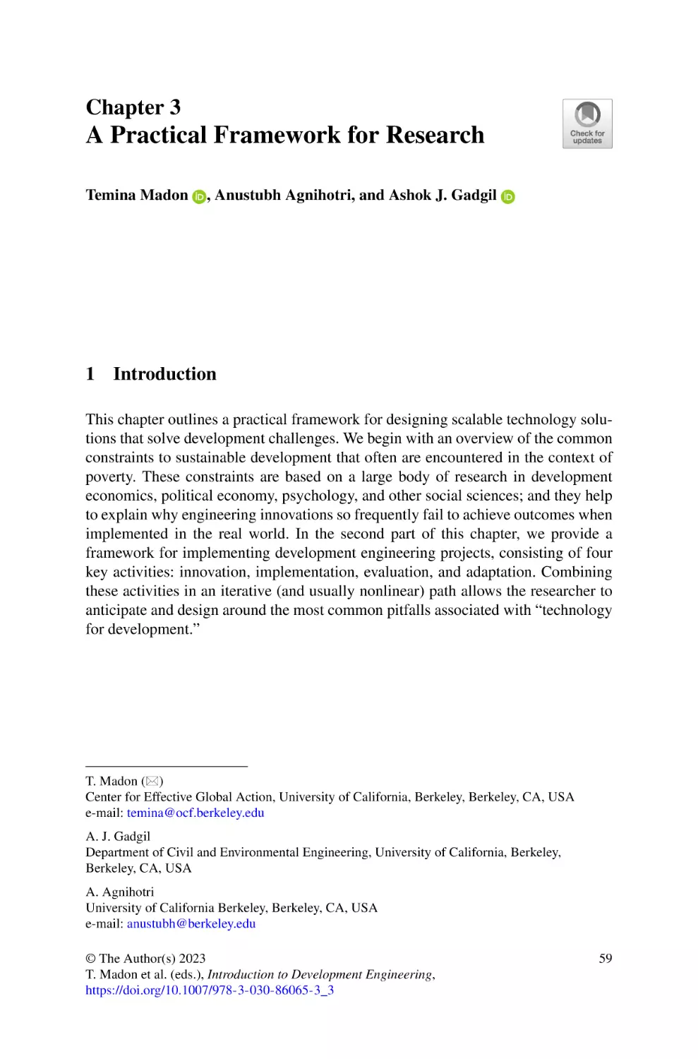 3 A Practical Framework for Research
1 Introduction