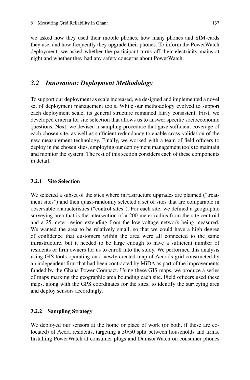 3.2 Innovation
3.2.1 Site Selection
3.2.2 Sampling Strategy