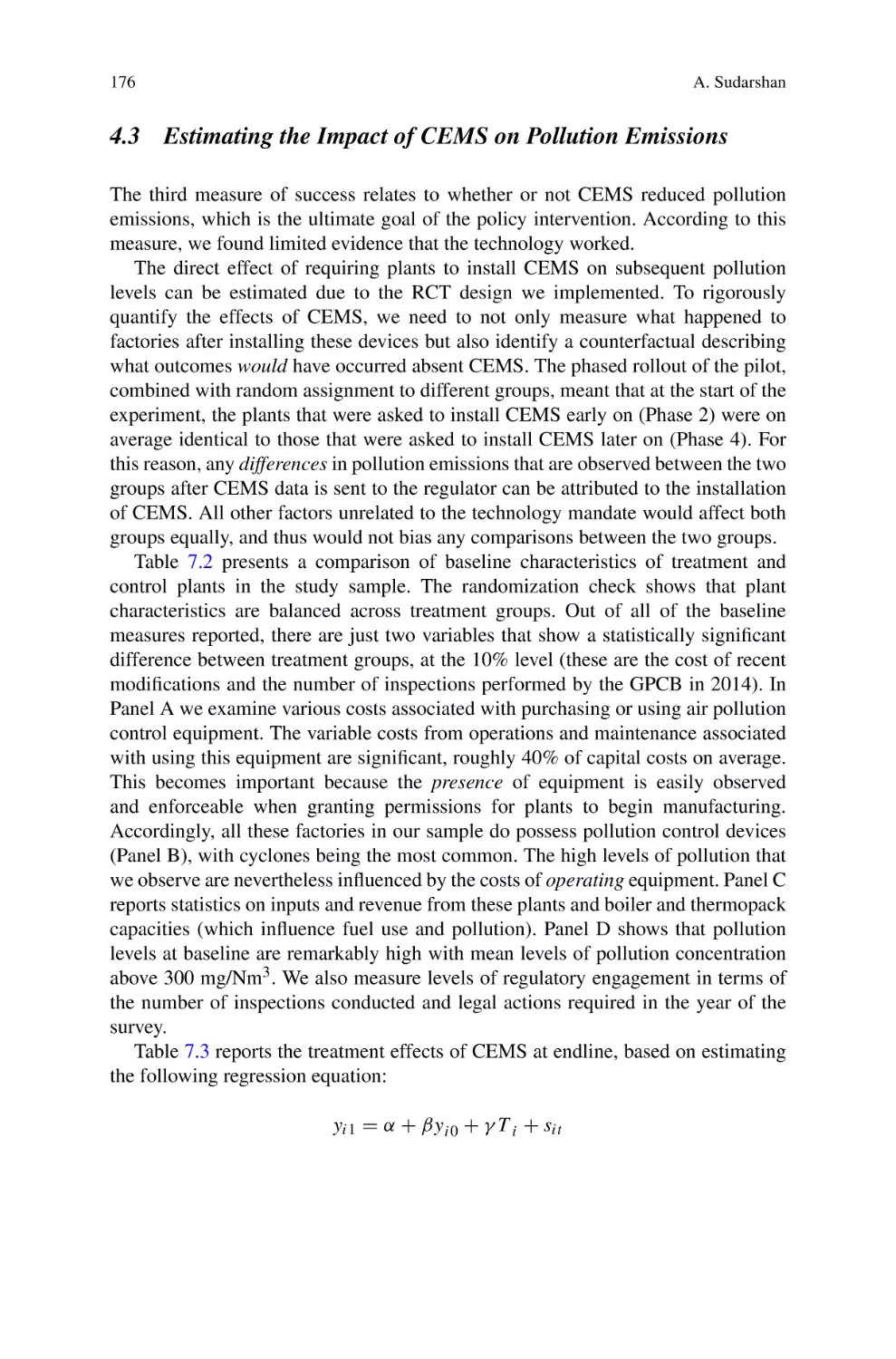 4.3 Estimating the Impact of CEMS on Pollution Emissions